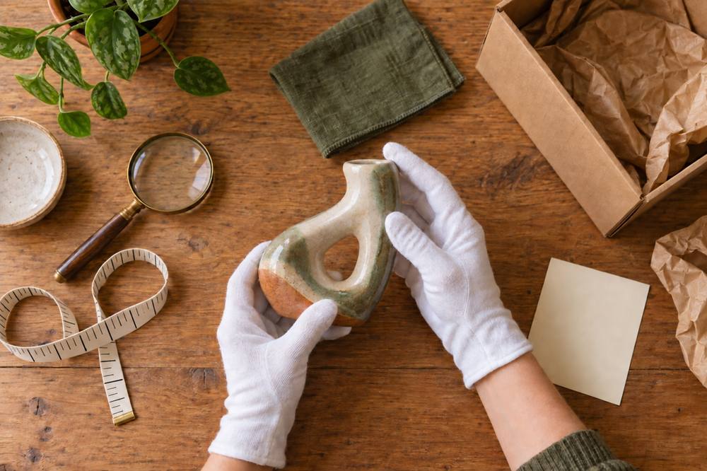 Editorial photo of item review and packing